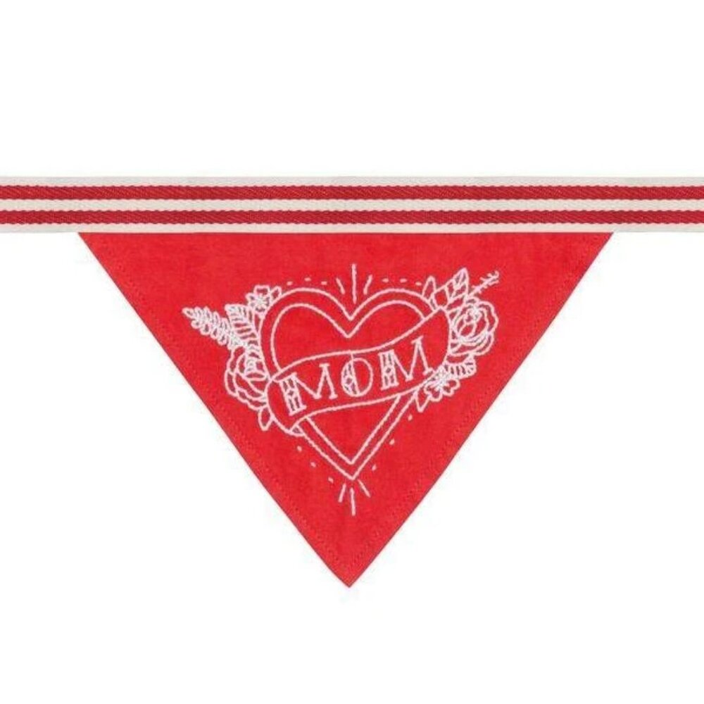 New! Embroidered Dog Bandana - Mom Tattoo Style by Easy, Tiger